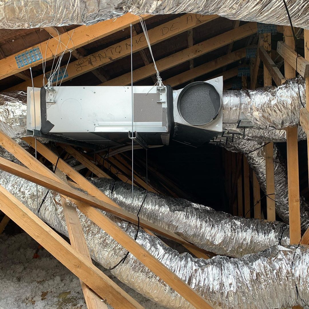 Partie cachée du gainable installé à Malissard